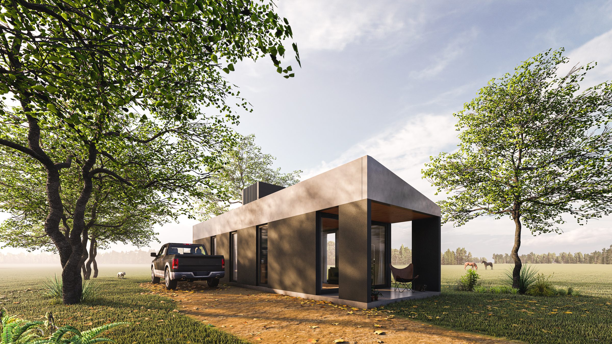 Render exterior Casas HTC