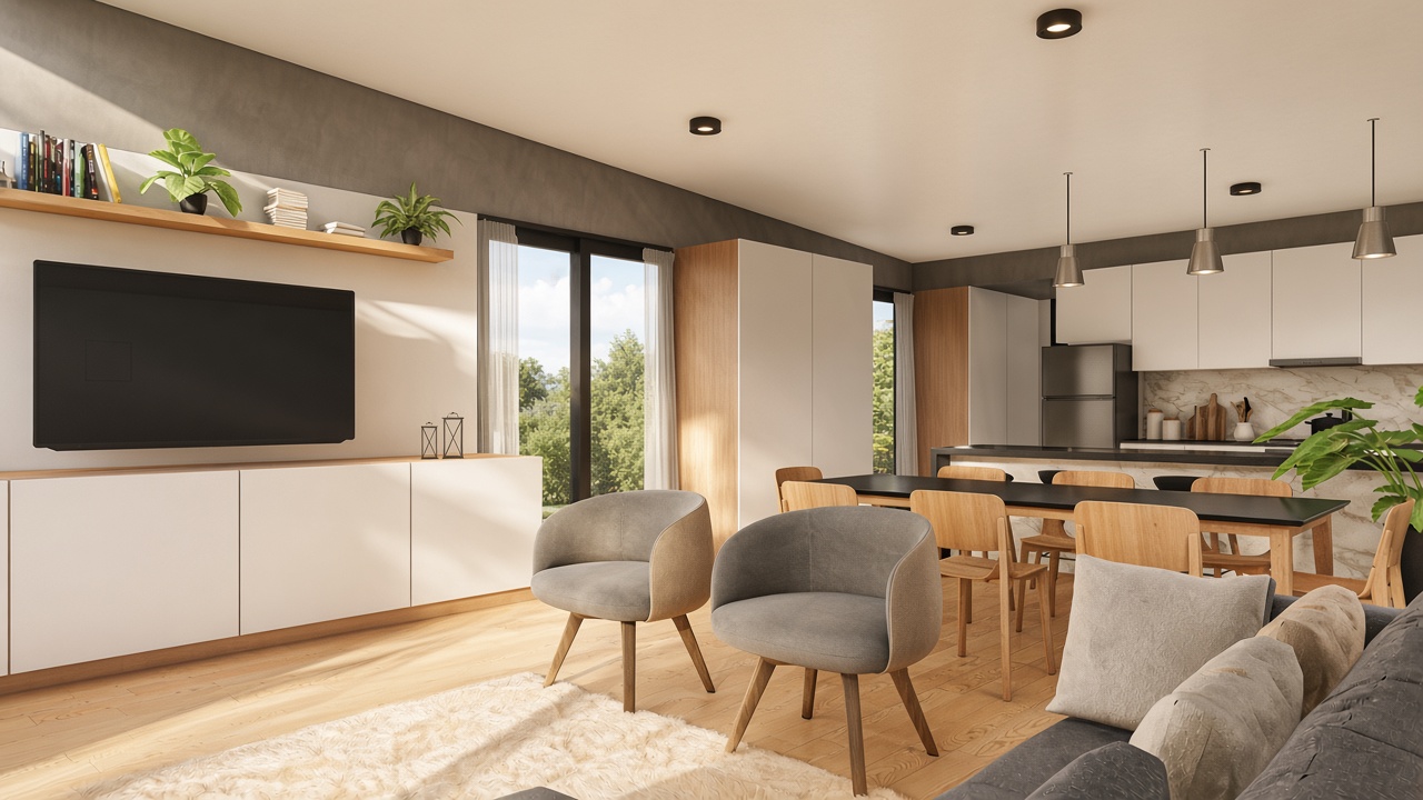Estar, otra vista — concepto Casas HTC